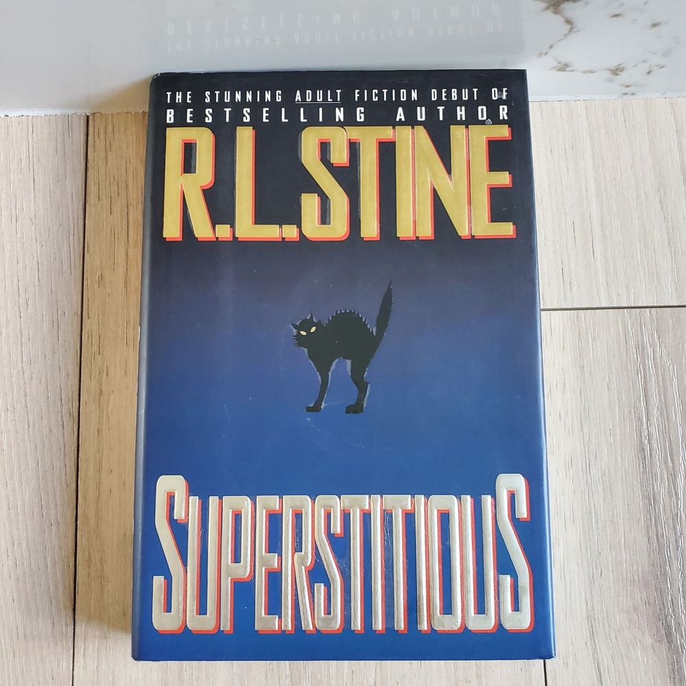 R L Stine Superstitious First Printing 1995 Hardcover Dust Jacket Horror